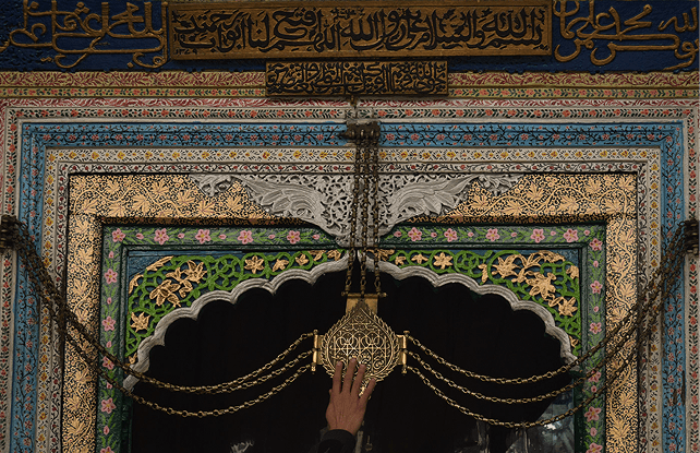 Decorative ornate doorway with intricate patterns